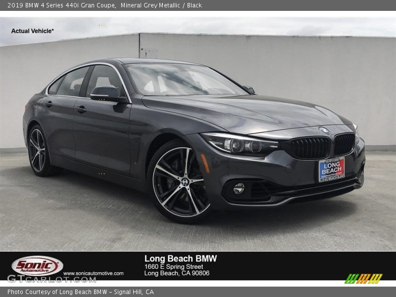 Mineral Grey Metallic / Black 2019 BMW 4 Series 440i Gran Coupe