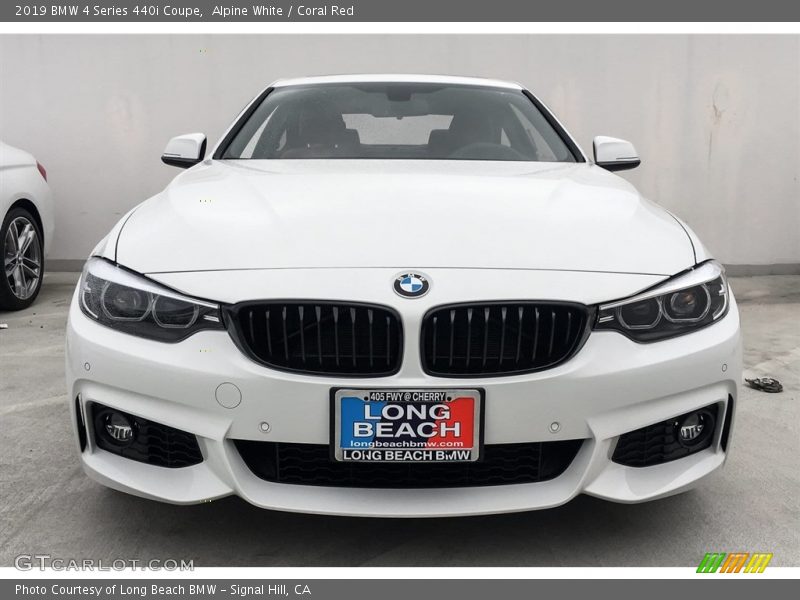 Alpine White / Coral Red 2019 BMW 4 Series 440i Coupe