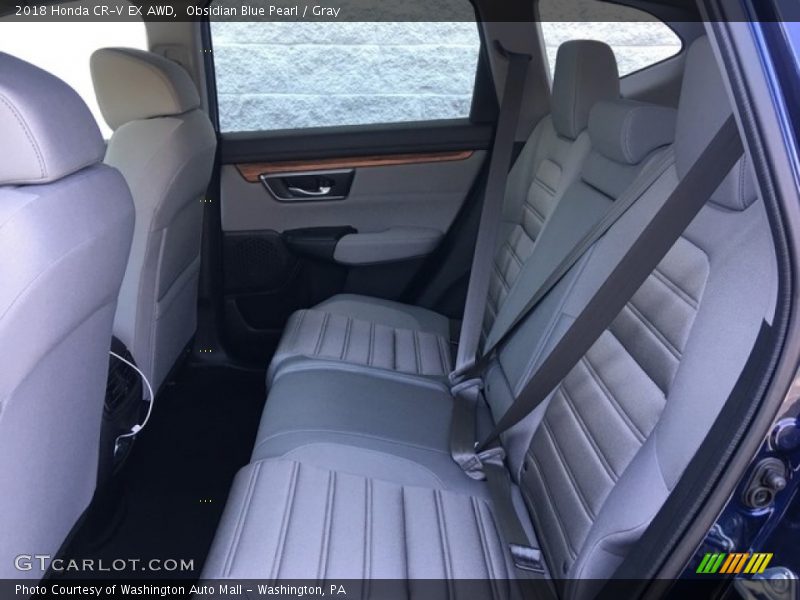 Obsidian Blue Pearl / Gray 2018 Honda CR-V EX AWD
