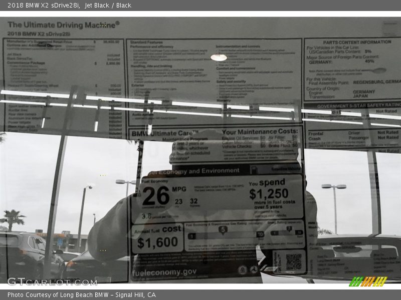  2018 X2 sDrive28i Window Sticker