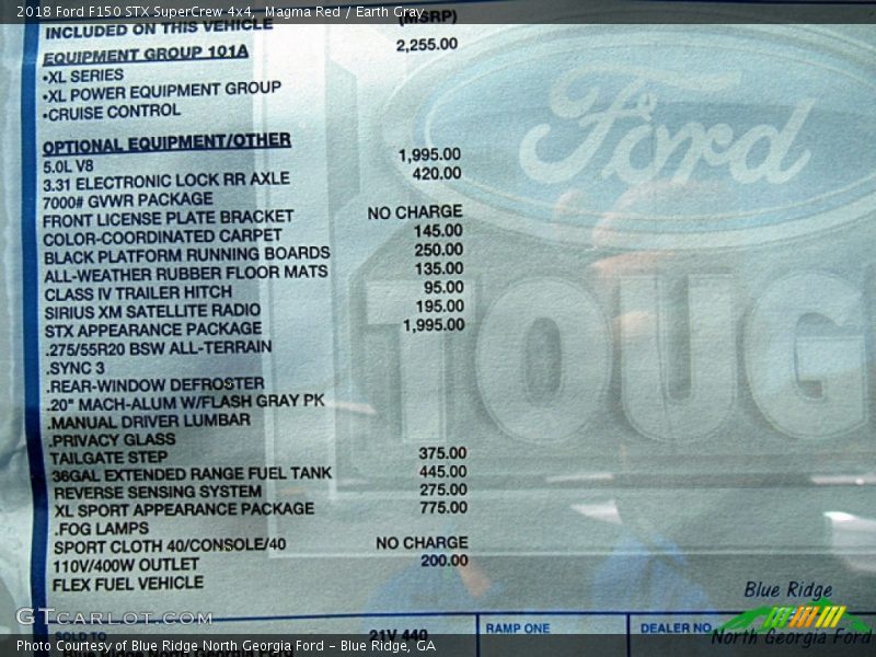 Magma Red / Earth Gray 2018 Ford F150 STX SuperCrew 4x4
