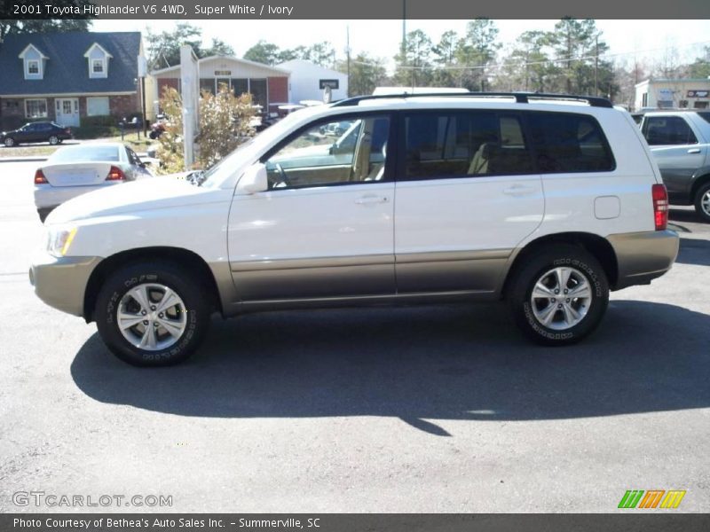 Super White / Ivory 2001 Toyota Highlander V6 4WD