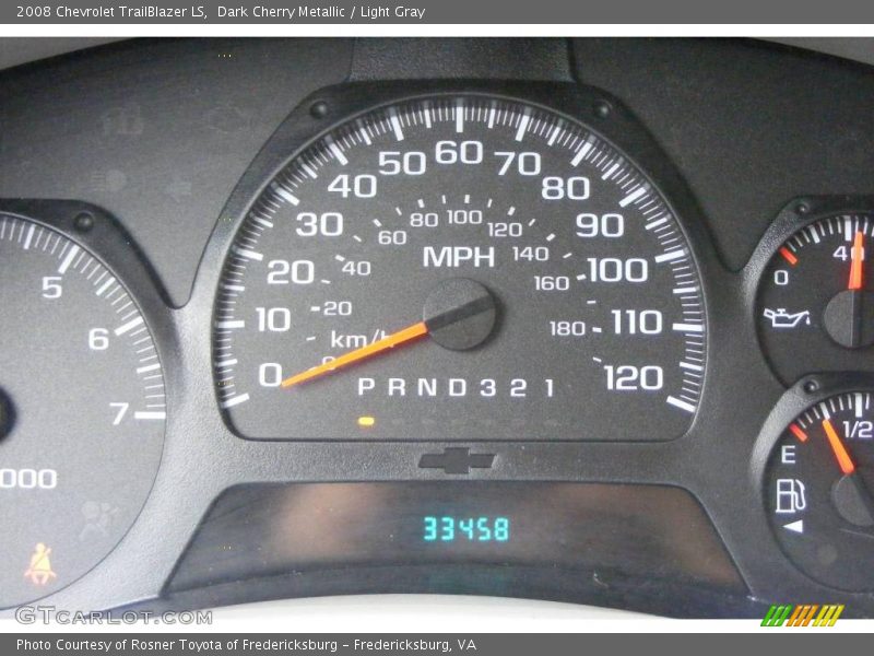 Dark Cherry Metallic / Light Gray 2008 Chevrolet TrailBlazer LS