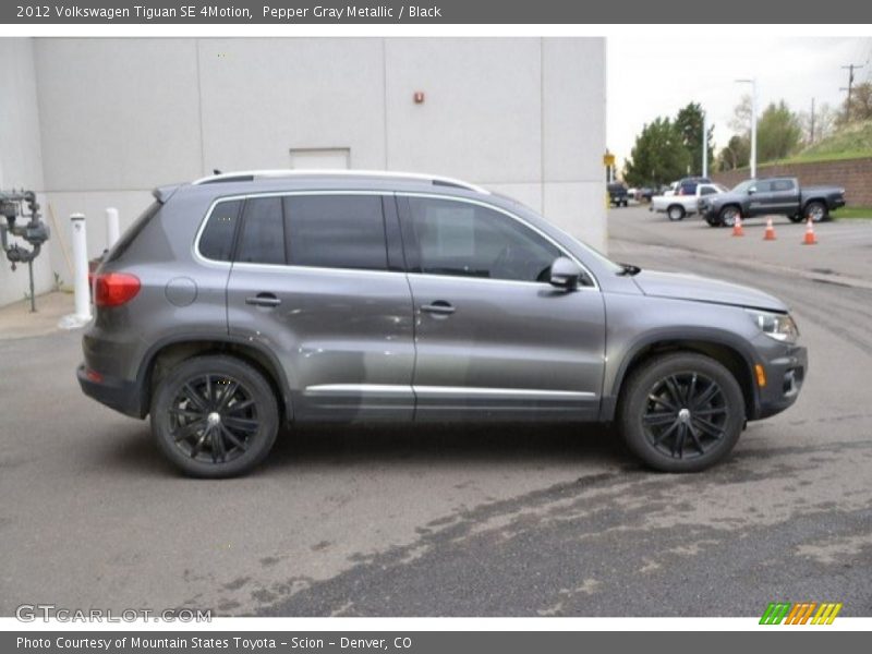 Pepper Gray Metallic / Black 2012 Volkswagen Tiguan SE 4Motion
