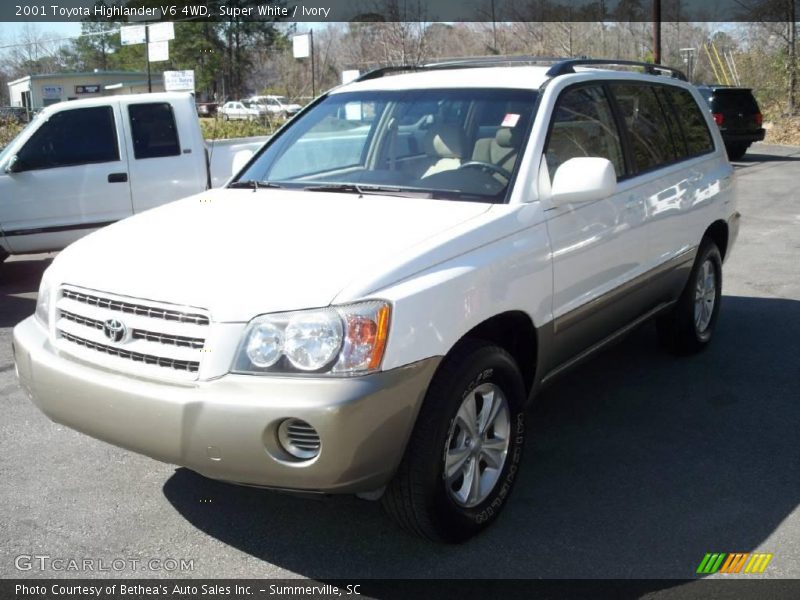 Super White / Ivory 2001 Toyota Highlander V6 4WD