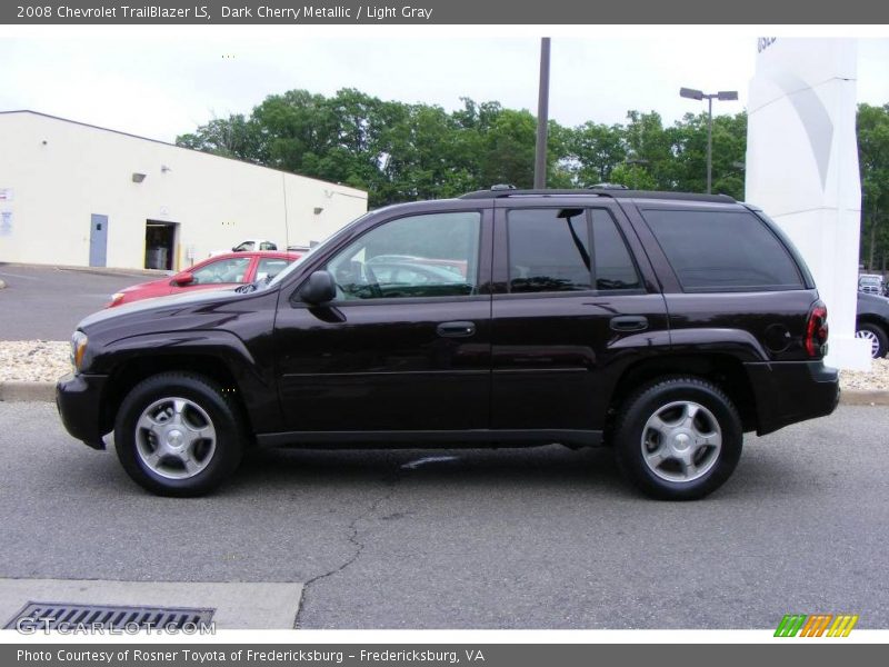 Dark Cherry Metallic / Light Gray 2008 Chevrolet TrailBlazer LS