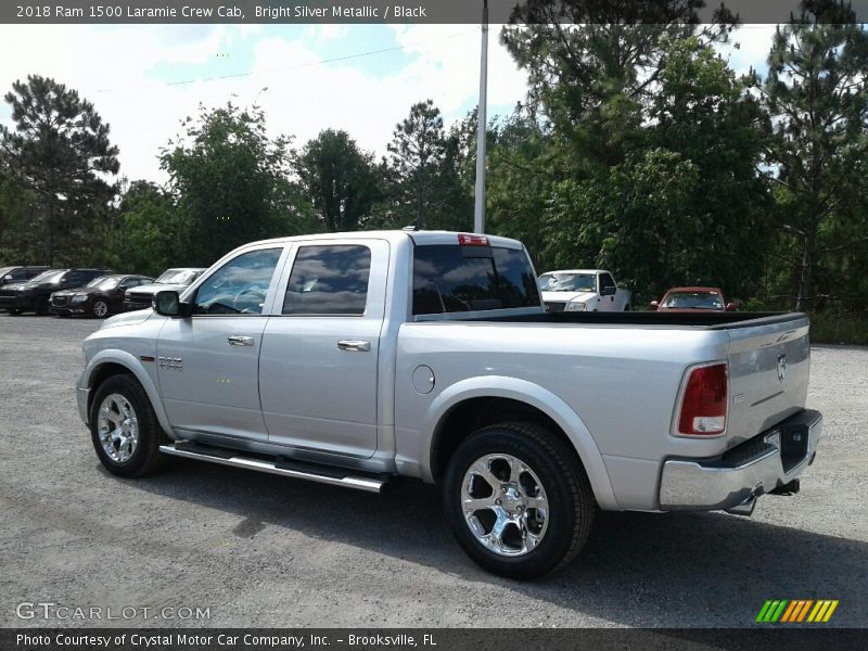 Bright Silver Metallic / Black 2018 Ram 1500 Laramie Crew Cab