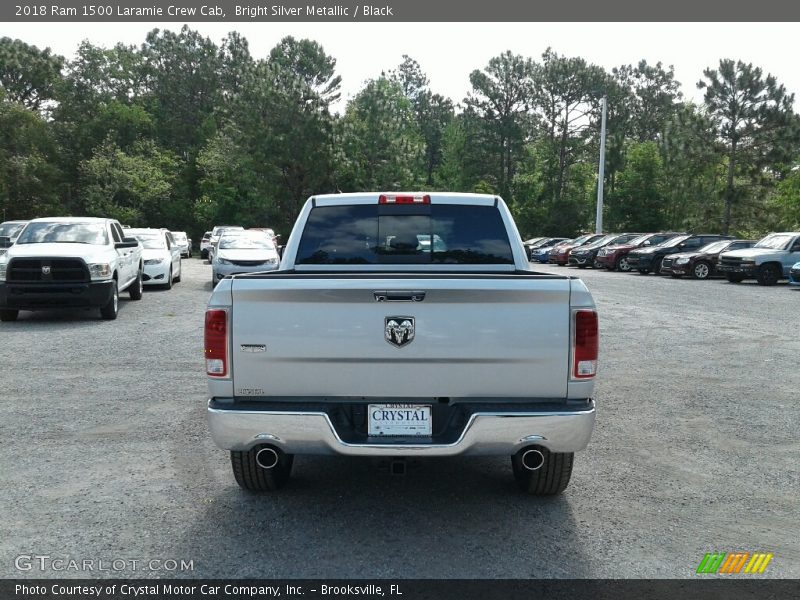 Bright Silver Metallic / Black 2018 Ram 1500 Laramie Crew Cab