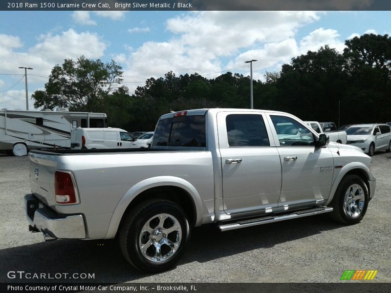 Bright Silver Metallic / Black 2018 Ram 1500 Laramie Crew Cab