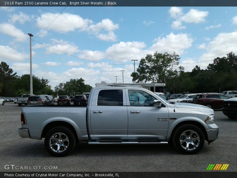 Bright Silver Metallic / Black 2018 Ram 1500 Laramie Crew Cab