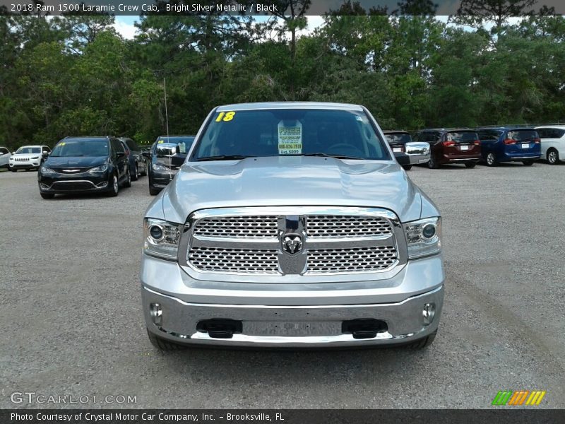 Bright Silver Metallic / Black 2018 Ram 1500 Laramie Crew Cab