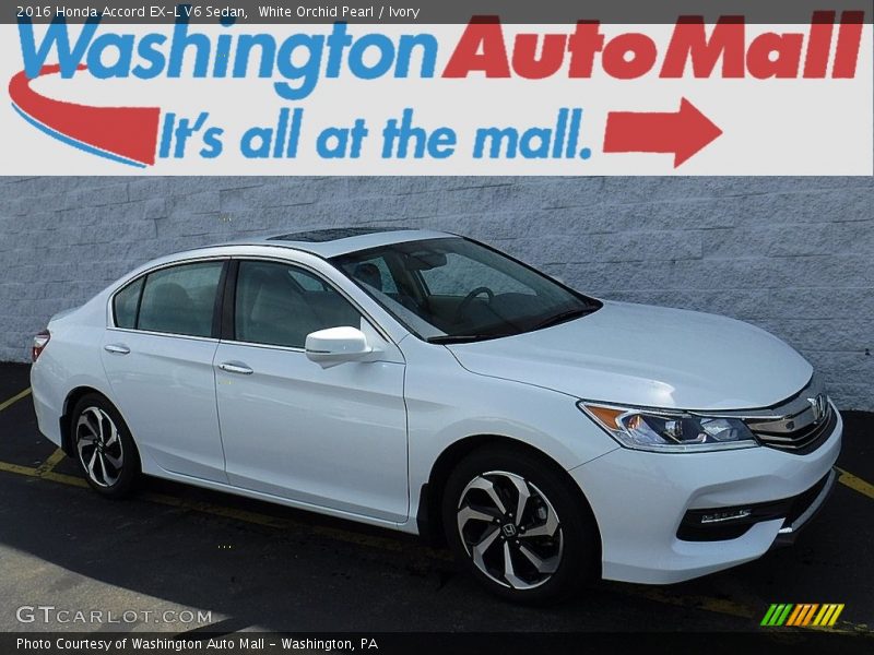 White Orchid Pearl / Ivory 2016 Honda Accord EX-L V6 Sedan