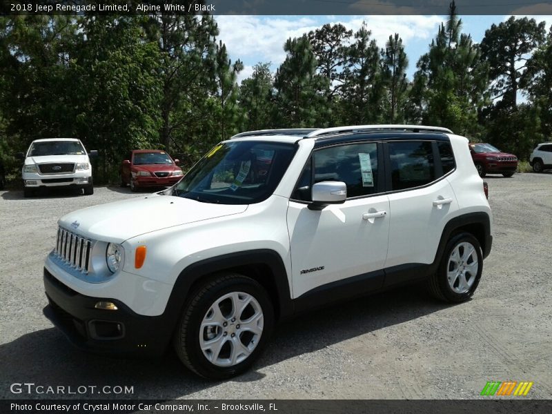 Alpine White / Black 2018 Jeep Renegade Limited