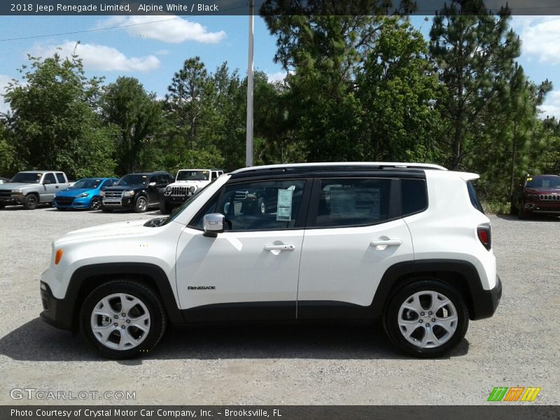 Alpine White / Black 2018 Jeep Renegade Limited