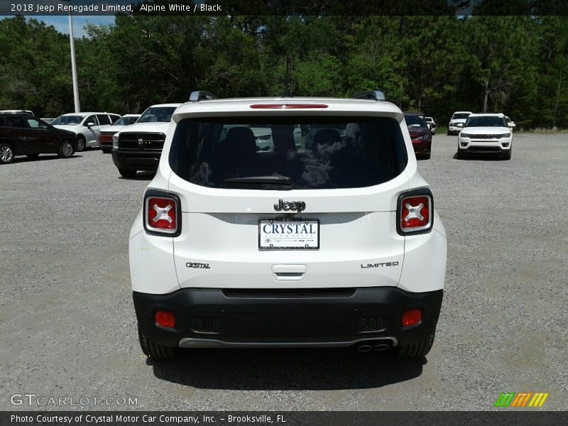 Alpine White / Black 2018 Jeep Renegade Limited