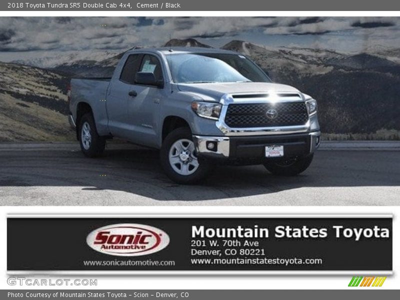 Cement / Black 2018 Toyota Tundra SR5 Double Cab 4x4