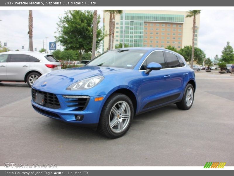Sapphire Blue Metallic / Black 2017 Porsche Macan S