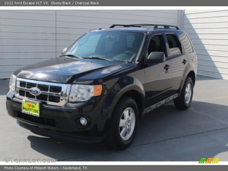 Ebony Black / Charcoal Black 2012 Ford Escape XLT V6