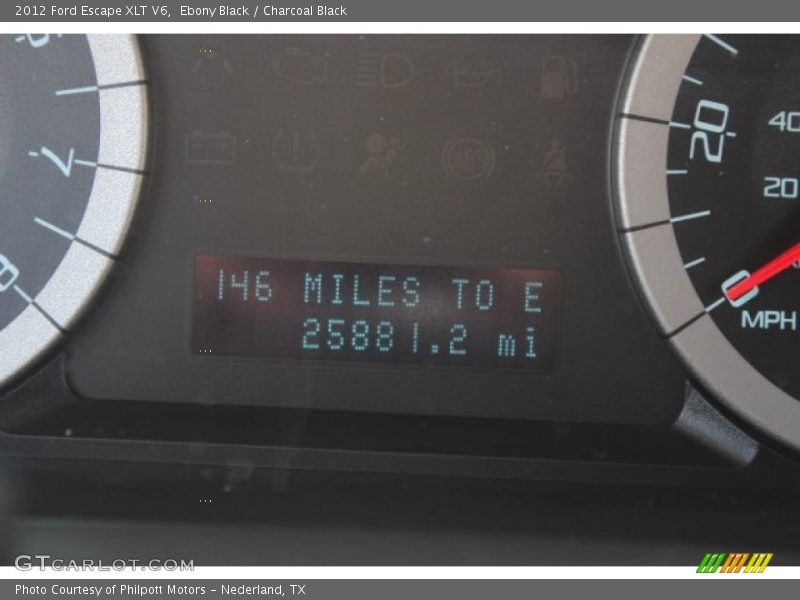 Ebony Black / Charcoal Black 2012 Ford Escape XLT V6