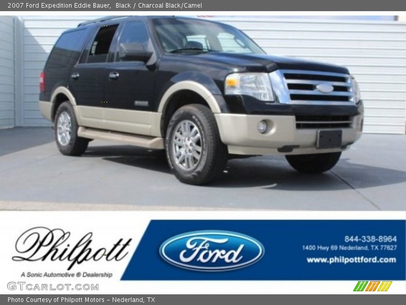 Black / Charcoal Black/Camel 2007 Ford Expedition Eddie Bauer