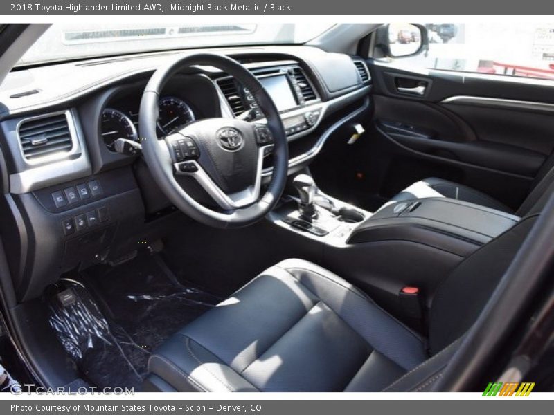 Midnight Black Metallic / Black 2018 Toyota Highlander Limited AWD
