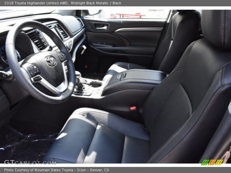 Midnight Black Metallic / Black 2018 Toyota Highlander Limited AWD