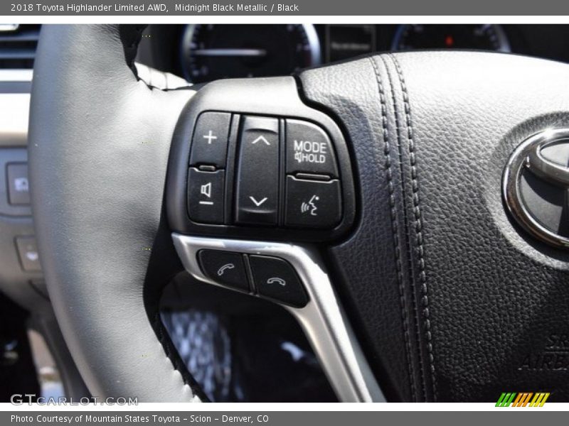 Midnight Black Metallic / Black 2018 Toyota Highlander Limited AWD