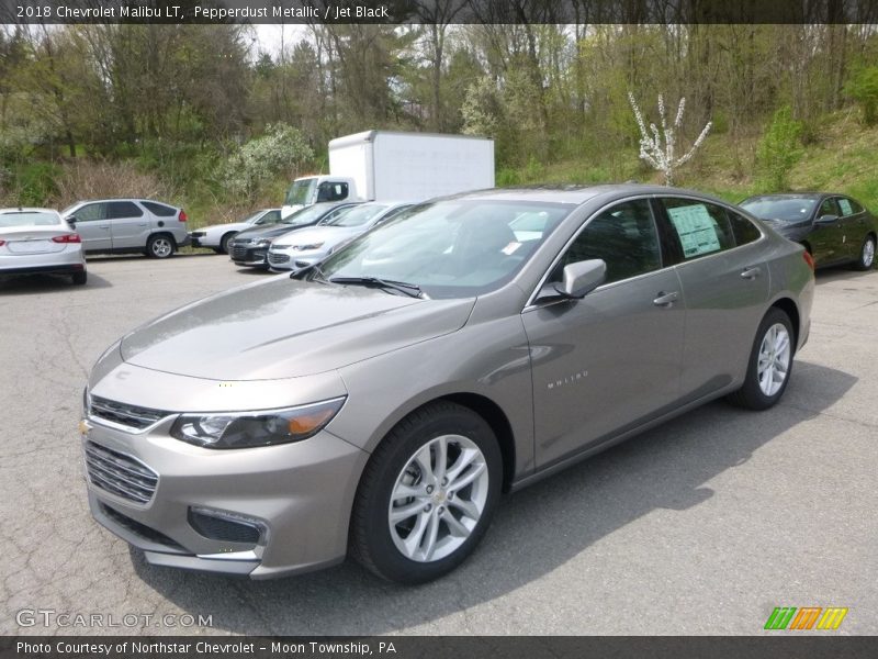 Pepperdust Metallic / Jet Black 2018 Chevrolet Malibu LT
