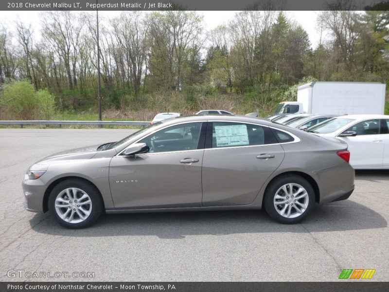 Pepperdust Metallic / Jet Black 2018 Chevrolet Malibu LT
