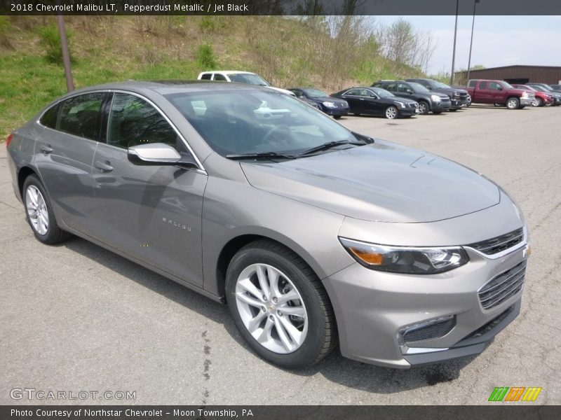 Pepperdust Metallic / Jet Black 2018 Chevrolet Malibu LT