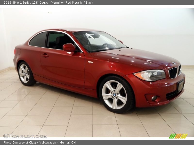 Vermilion Red Metallic / Black 2013 BMW 1 Series 128i Coupe