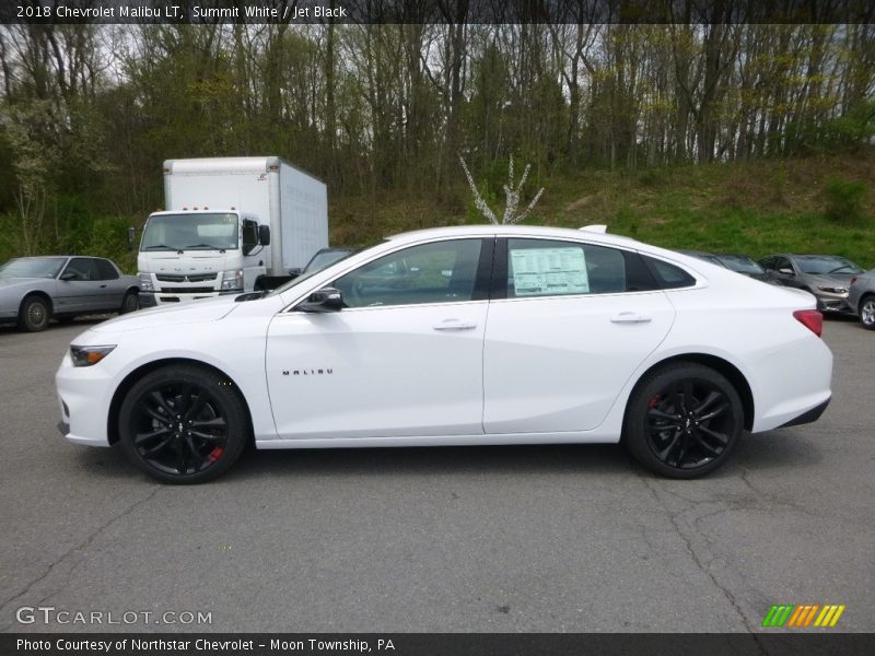 Summit White / Jet Black 2018 Chevrolet Malibu LT