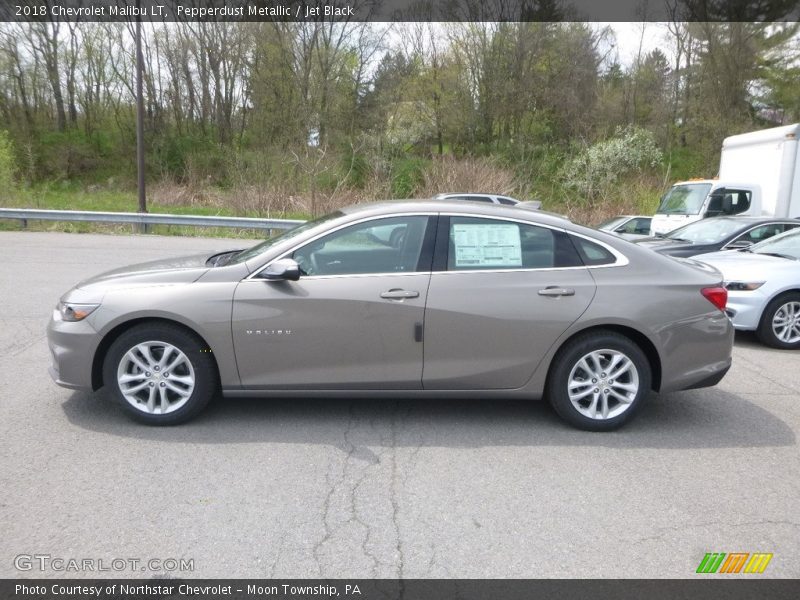 Pepperdust Metallic / Jet Black 2018 Chevrolet Malibu LT