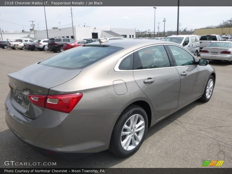Pepperdust Metallic / Jet Black 2018 Chevrolet Malibu LT