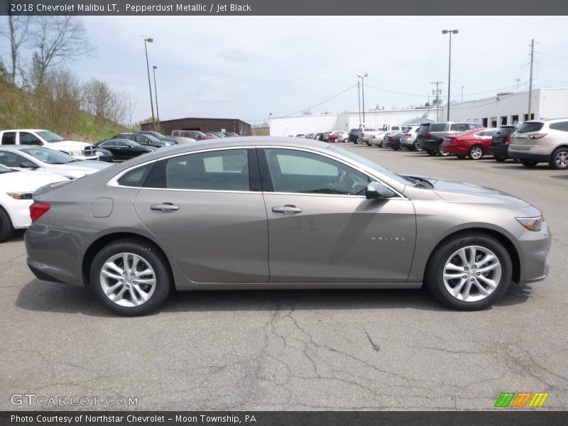 Pepperdust Metallic / Jet Black 2018 Chevrolet Malibu LT