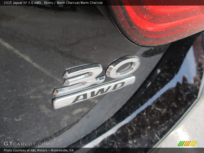 Ebony / Warm Charcoal/Warm Charcoal 2015 Jaguar XF 3.0 AWD