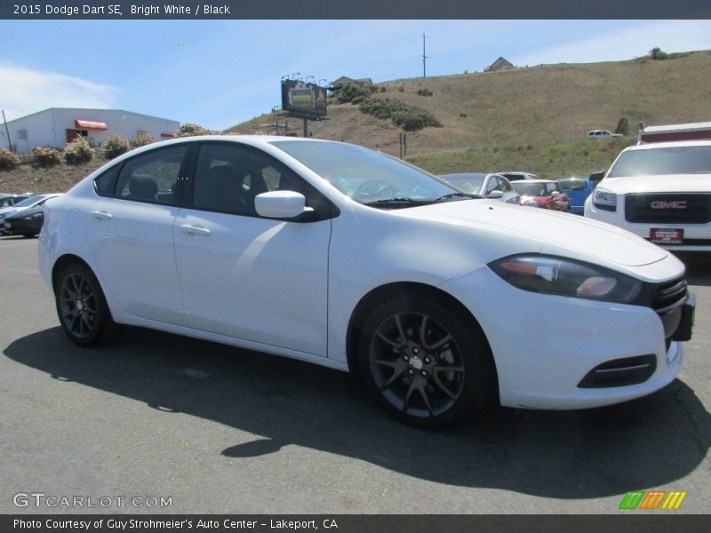 Bright White / Black 2015 Dodge Dart SE