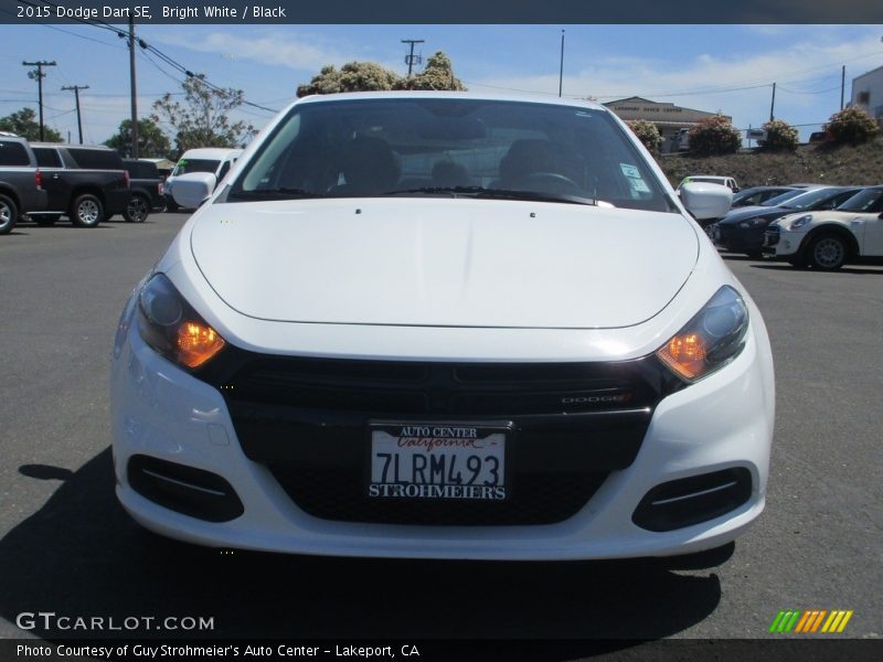 Bright White / Black 2015 Dodge Dart SE