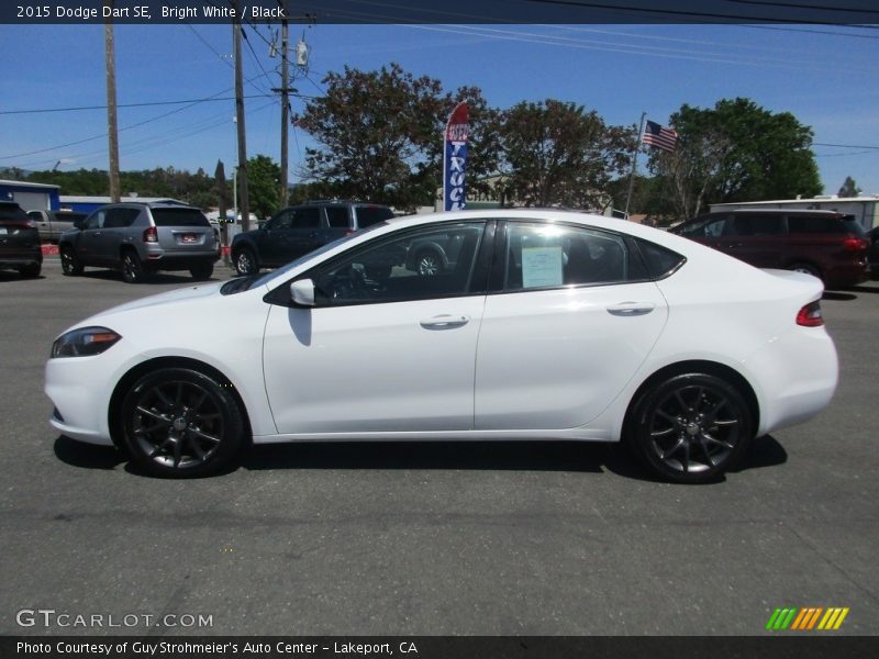 Bright White / Black 2015 Dodge Dart SE