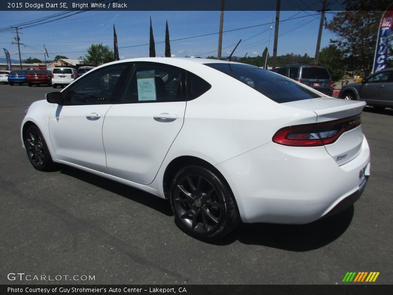 Bright White / Black 2015 Dodge Dart SE