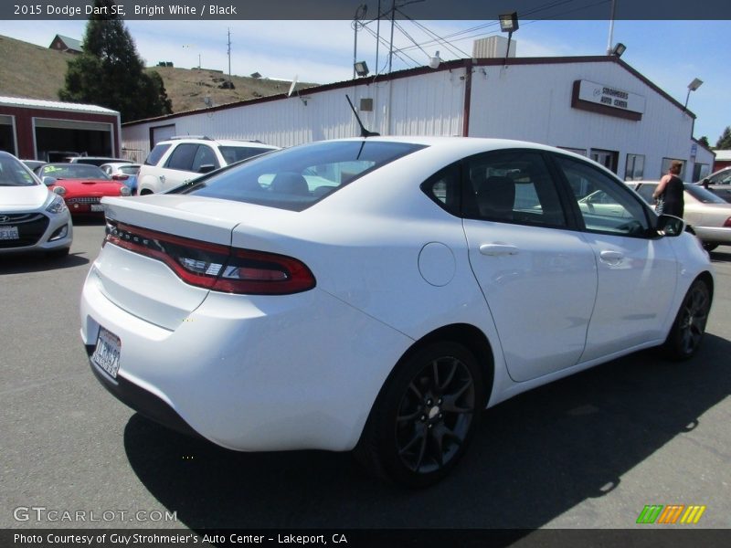 Bright White / Black 2015 Dodge Dart SE