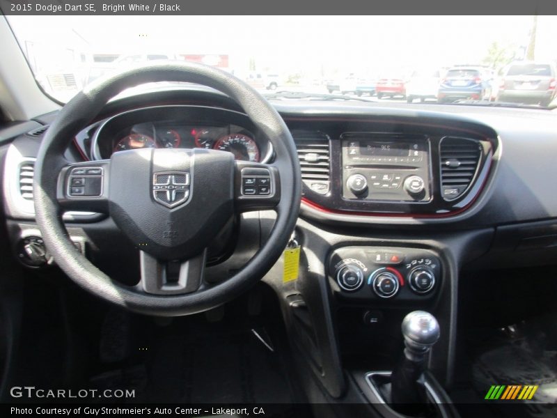 Bright White / Black 2015 Dodge Dart SE