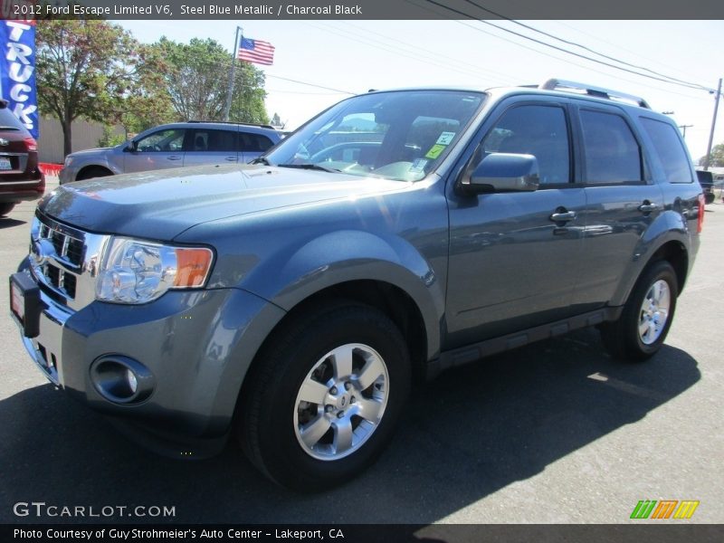 Steel Blue Metallic / Charcoal Black 2012 Ford Escape Limited V6