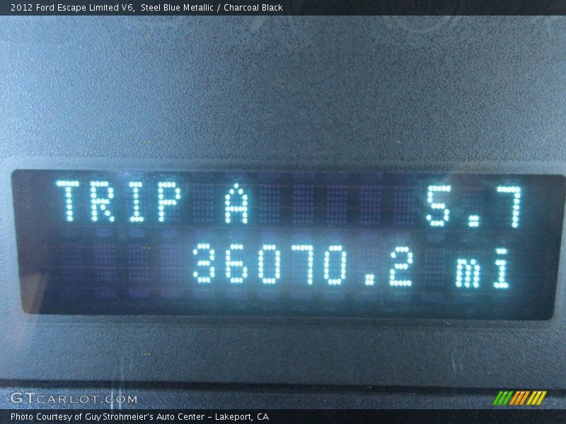 Steel Blue Metallic / Charcoal Black 2012 Ford Escape Limited V6