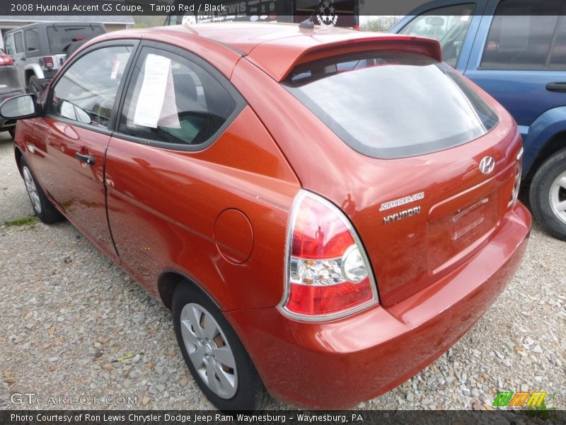 Tango Red / Black 2008 Hyundai Accent GS Coupe