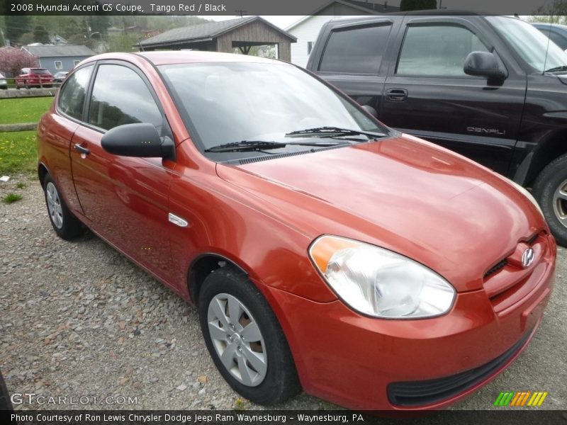Tango Red / Black 2008 Hyundai Accent GS Coupe