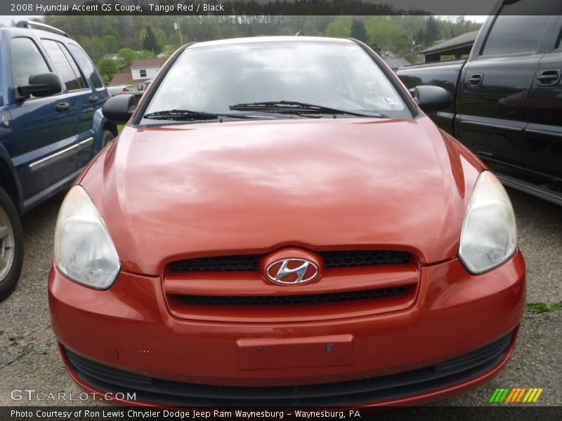 Tango Red / Black 2008 Hyundai Accent GS Coupe