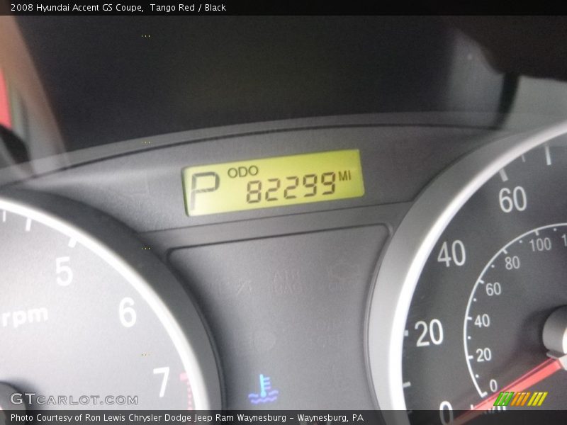 Tango Red / Black 2008 Hyundai Accent GS Coupe
