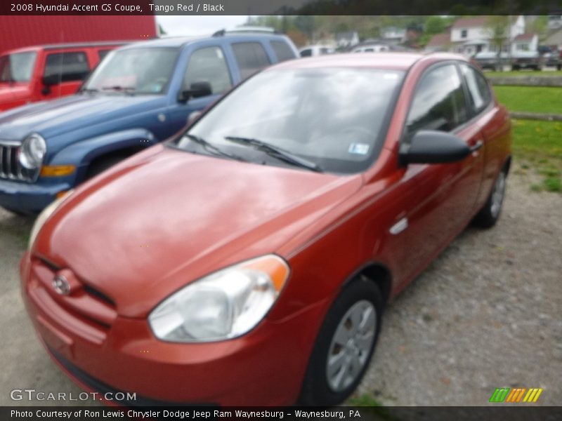 Tango Red / Black 2008 Hyundai Accent GS Coupe