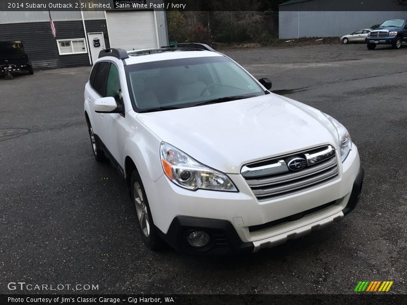 Satin White Pearl / Ivory 2014 Subaru Outback 2.5i Limited